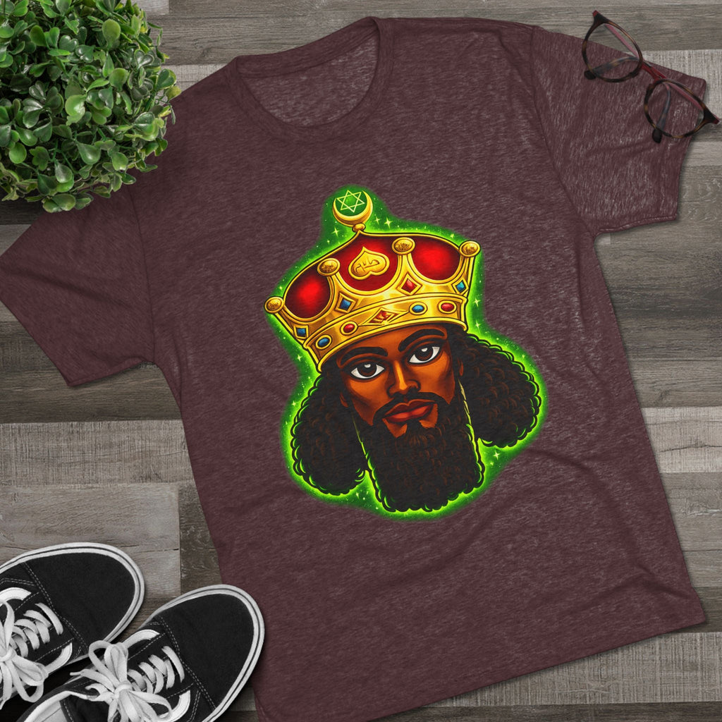 Crowned King Tee — Unisex Tri-Blend Royalty Shirt