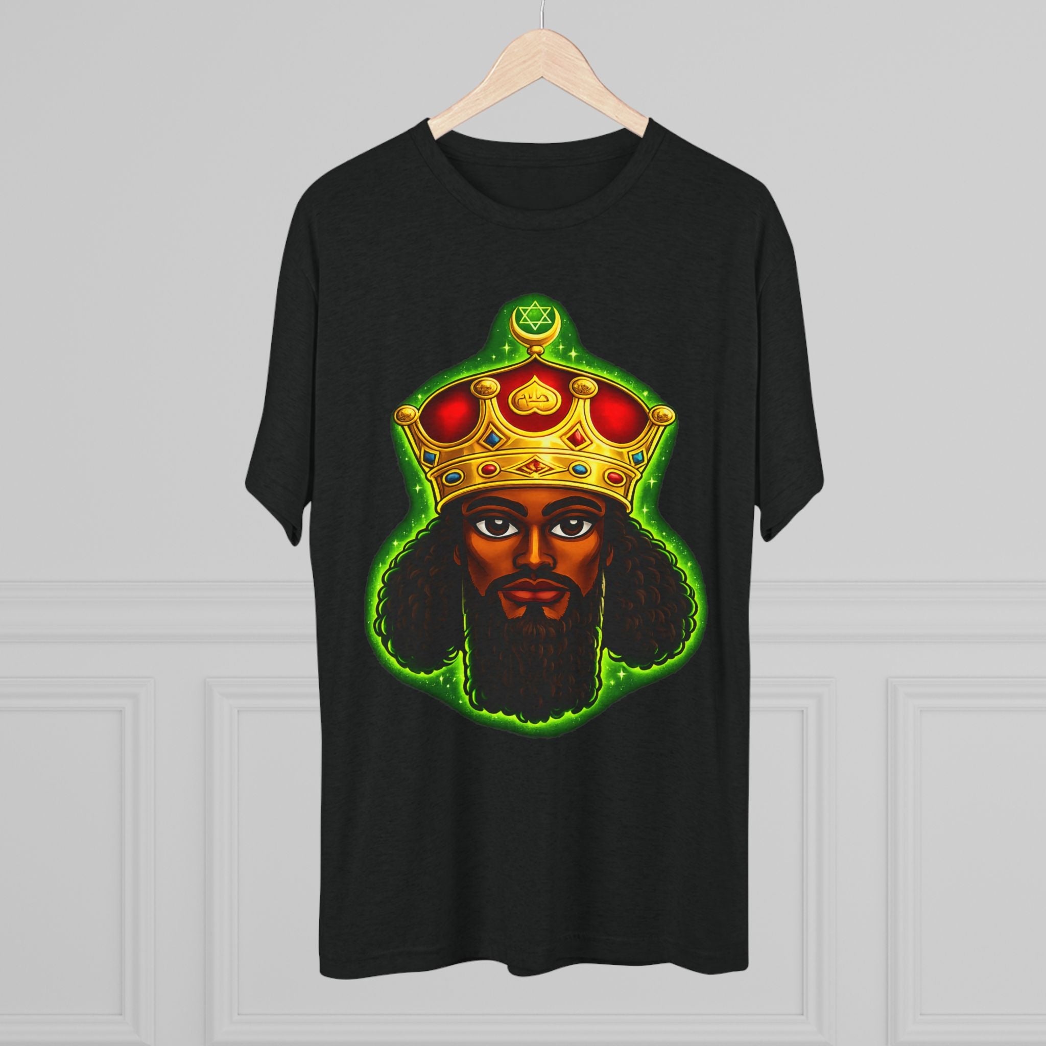 Crowned King Tee — Unisex Tri-Blend Royalty Shirt