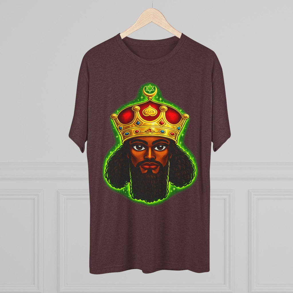 Crowned King Tee — Unisex Tri-Blend Royalty Shirt