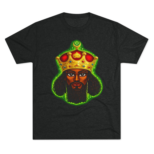 Crowned King Tee — Unisex Tri-Blend Royalty Shirt