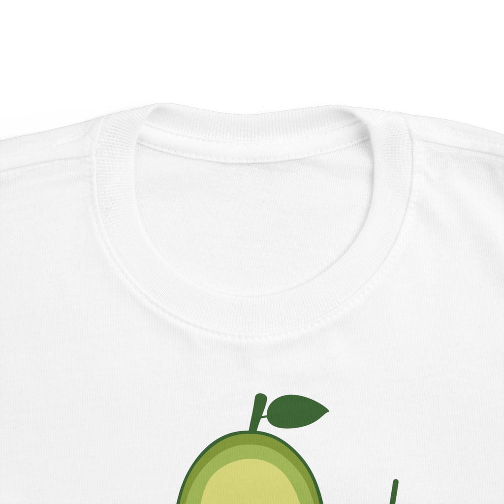 Cute Vegan Toddler Tee, Playful Avocado Shirt, Kid's Eco-Friendly T-Shirt, Gift for Vegan Families, Fun Everyday Wear Printify
