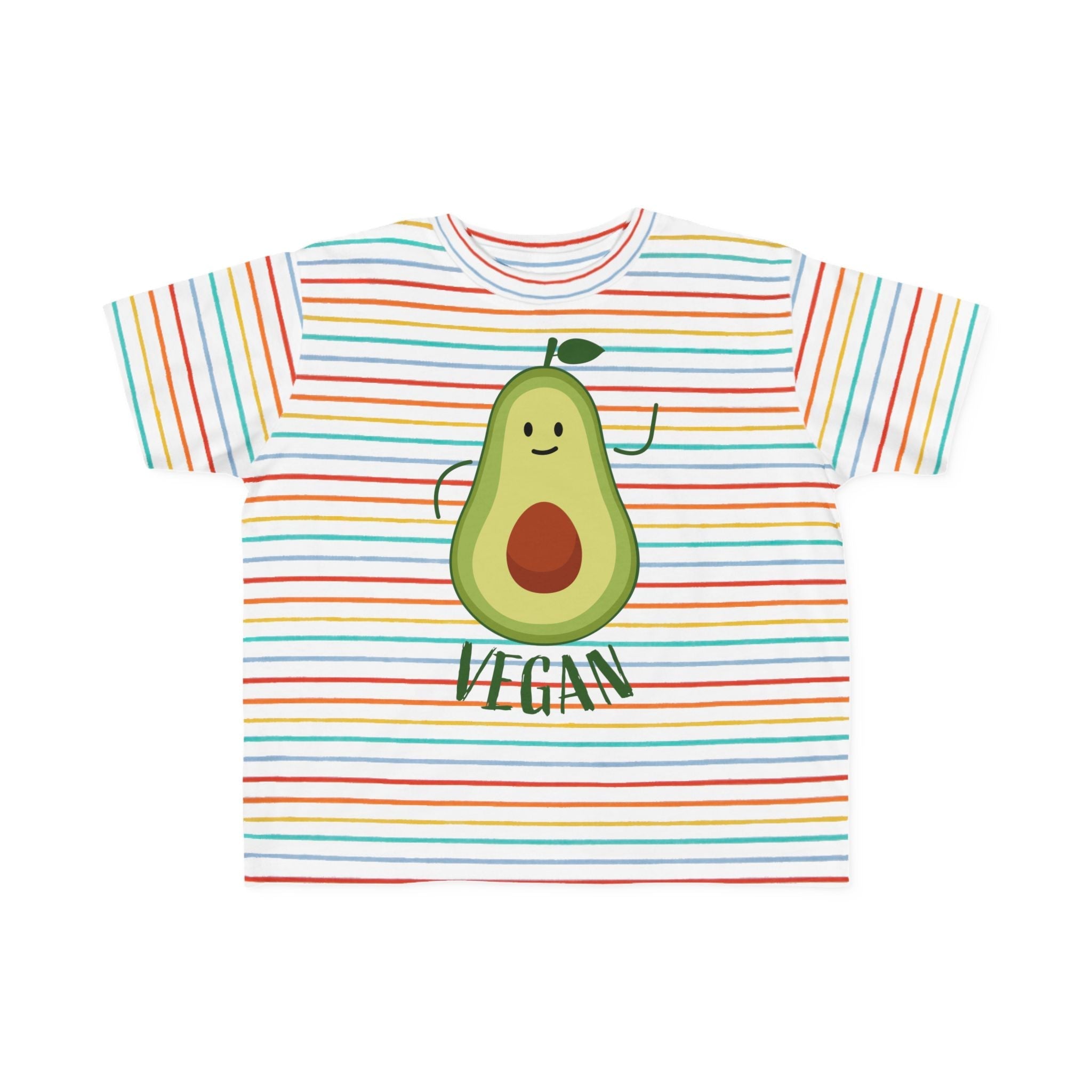 Cute Vegan Toddler Tee, Playful Avocado Shirt, Kid's Eco-Friendly T-Shirt, Gift for Vegan Families, Fun Everyday Wear Printify