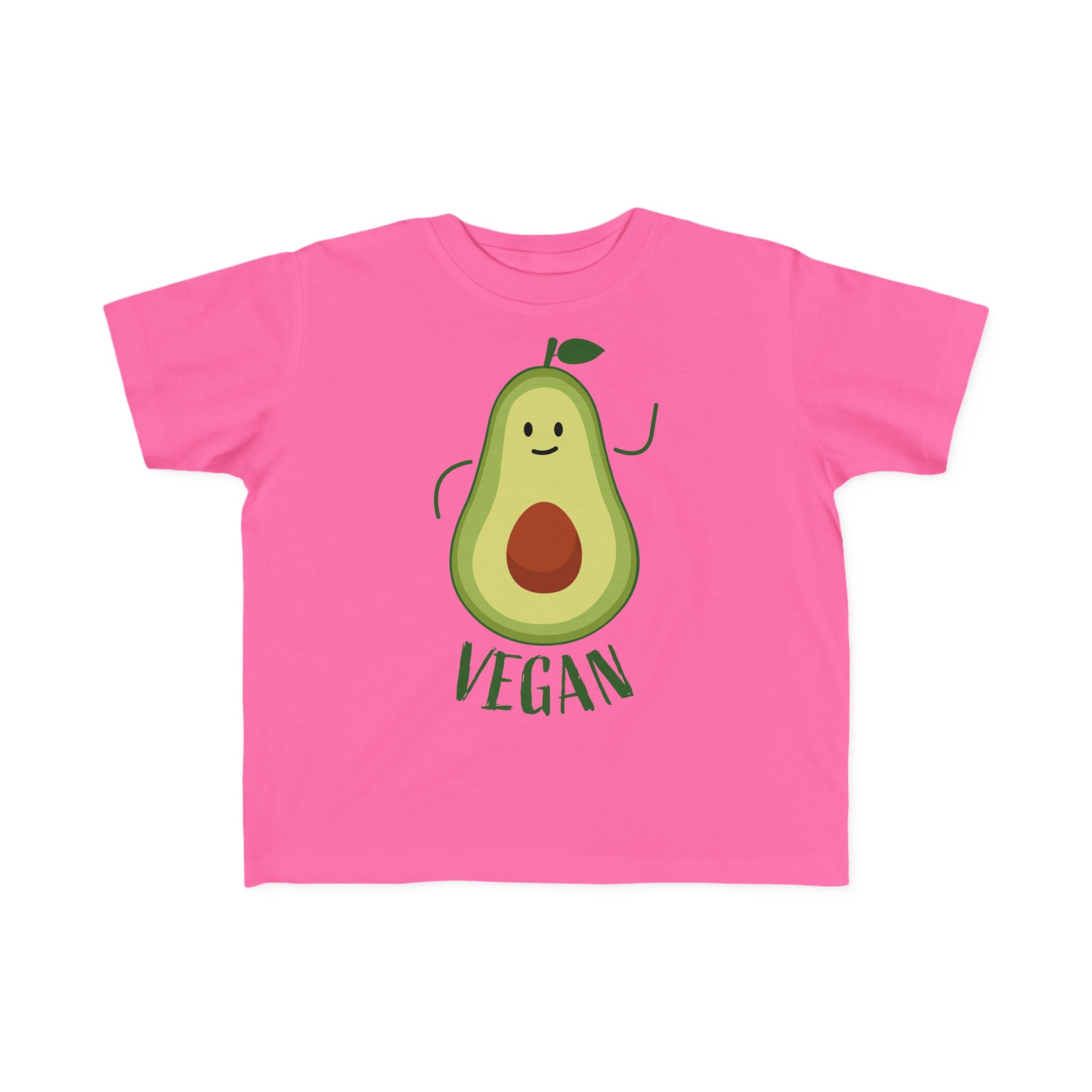 Cute Vegan Toddler Tee, Playful Avocado Shirt, Kid's Eco-Friendly T-Shirt, Gift for Vegan Families, Fun Everyday Wear Printify