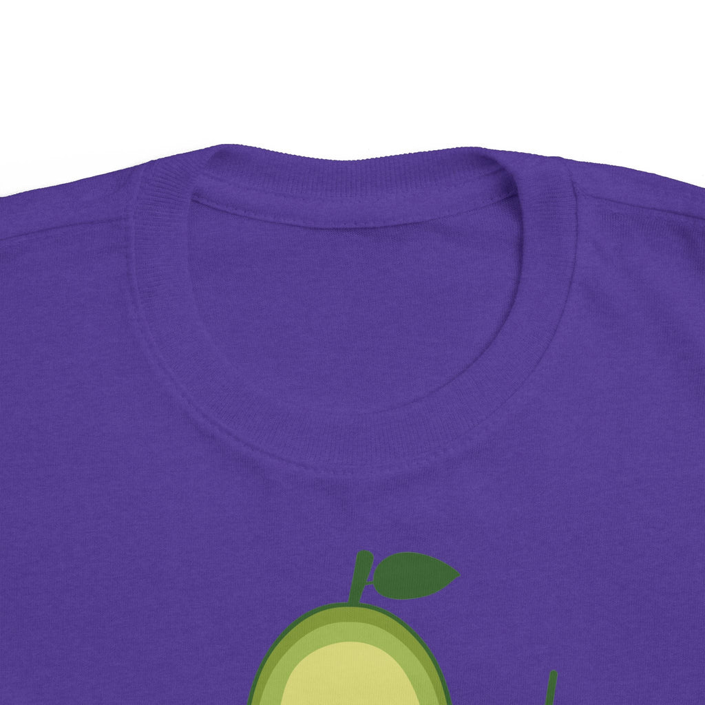 Cute Vegan Toddler Tee, Playful Avocado Shirt, Kid's Eco-Friendly T-Shirt, Gift for Vegan Families, Fun Everyday Wear Printify