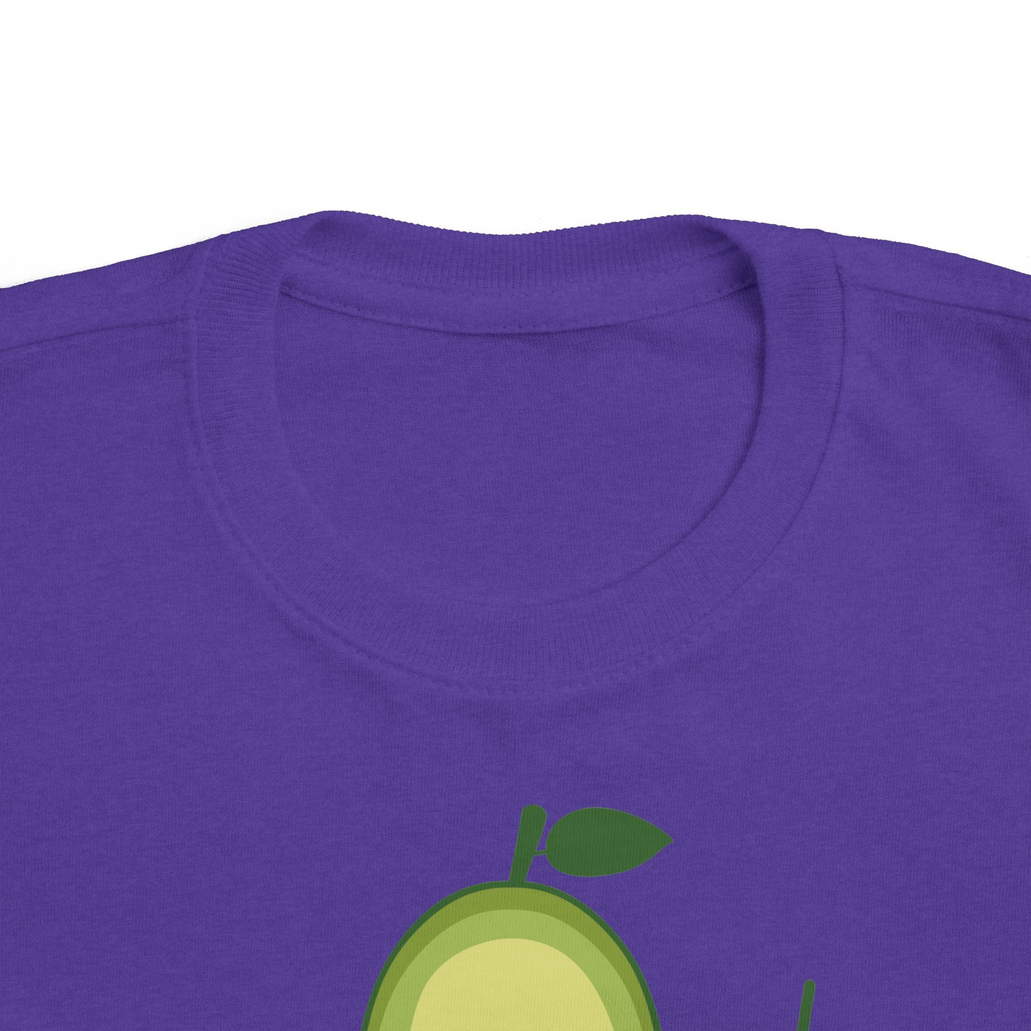 Cute Vegan Toddler Tee, Playful Avocado Shirt, Kid's Eco-Friendly T-Shirt, Gift for Vegan Families, Fun Everyday Wear Printify