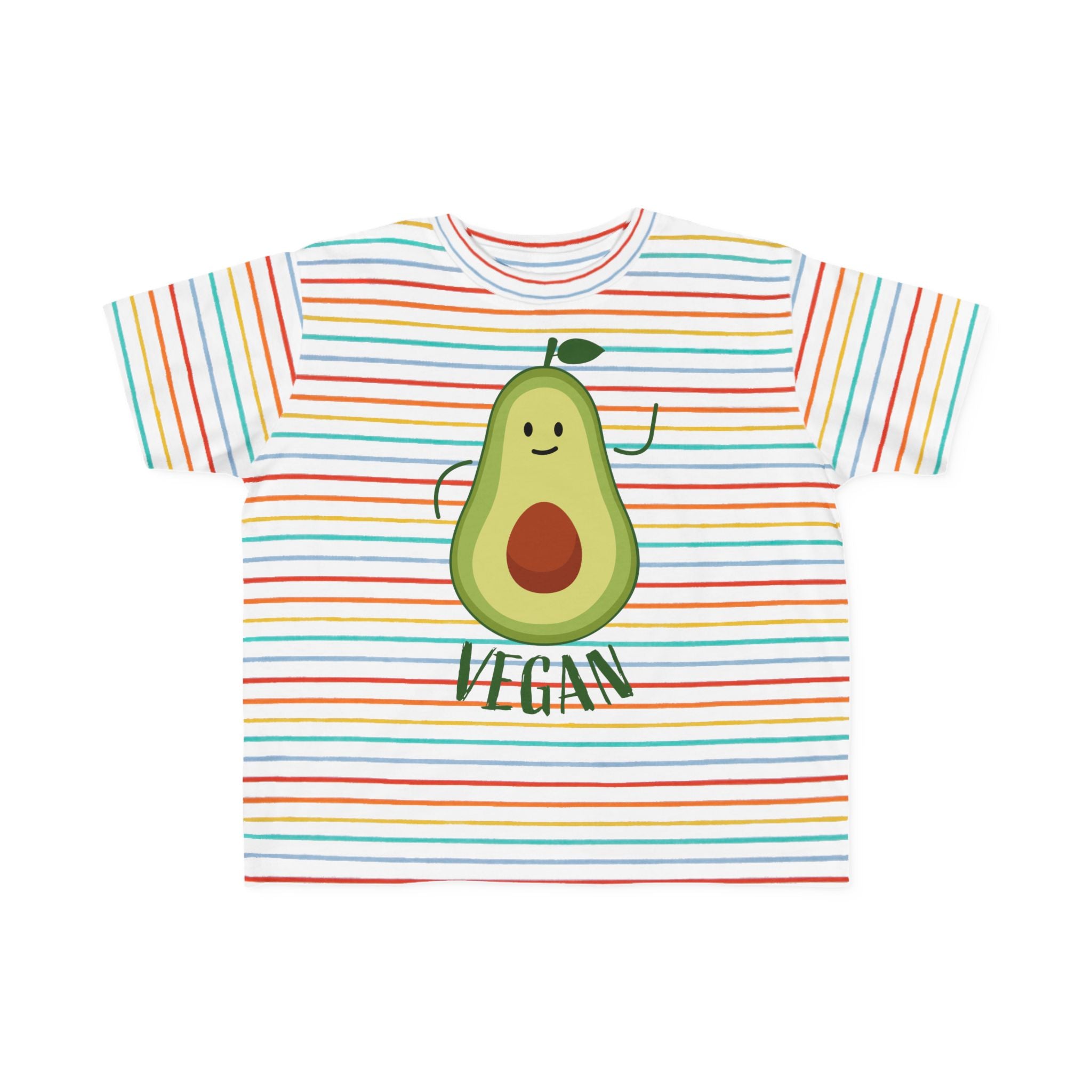 Cute Vegan Toddler Tee, Playful Avocado Shirt, Kid's Eco-Friendly T-Shirt, Gift for Vegan Families, Fun Everyday Wear Printify
