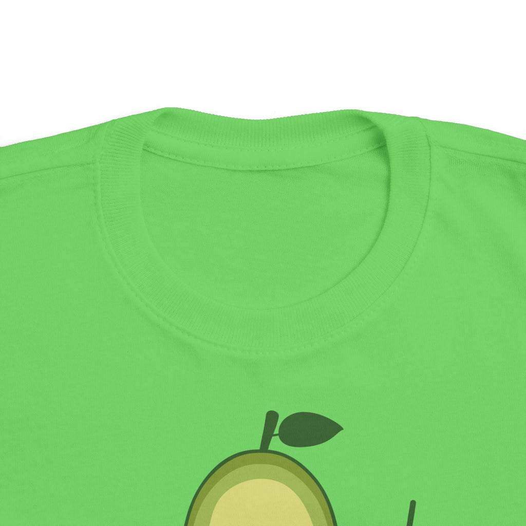 Cute Vegan Toddler Tee, Playful Avocado Shirt, Kid's Eco-Friendly T-Shirt, Gift for Vegan Families, Fun Everyday Wear Printify