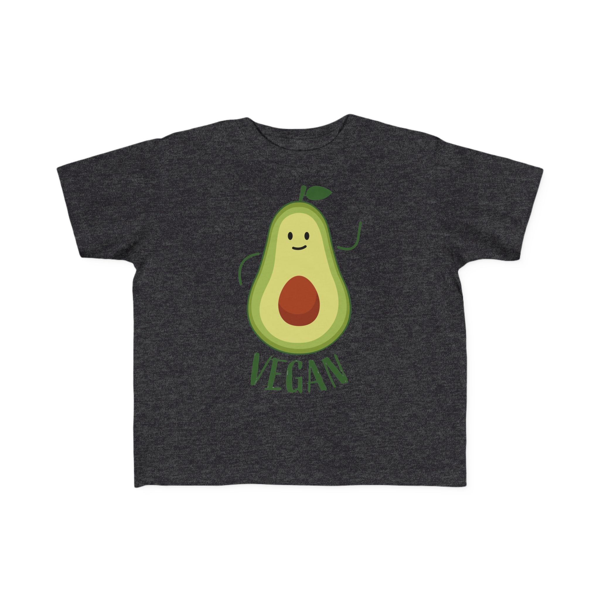 Cute Vegan Toddler Tee, Playful Avocado Shirt, Kid's Eco-Friendly T-Shirt, Gift for Vegan Families, Fun Everyday Wear Printify