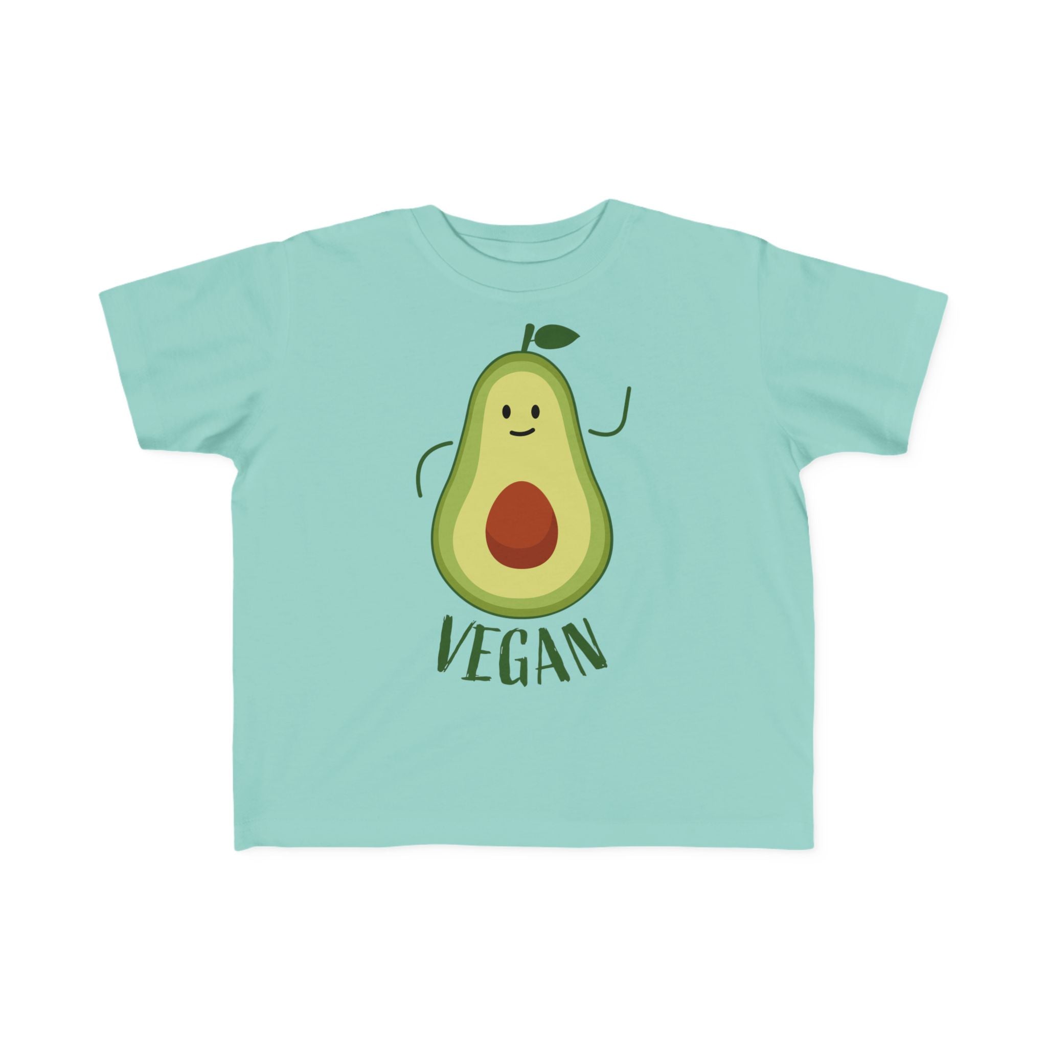 Cute Vegan Toddler Tee, Playful Avocado Shirt, Kid's Eco-Friendly T-Shirt, Gift for Vegan Families, Fun Everyday Wear Printify