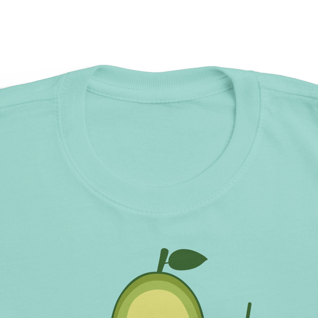 Cute Vegan Toddler Tee, Playful Avocado Shirt, Kid's Eco-Friendly T-Shirt, Gift for Vegan Families, Fun Everyday Wear Printify