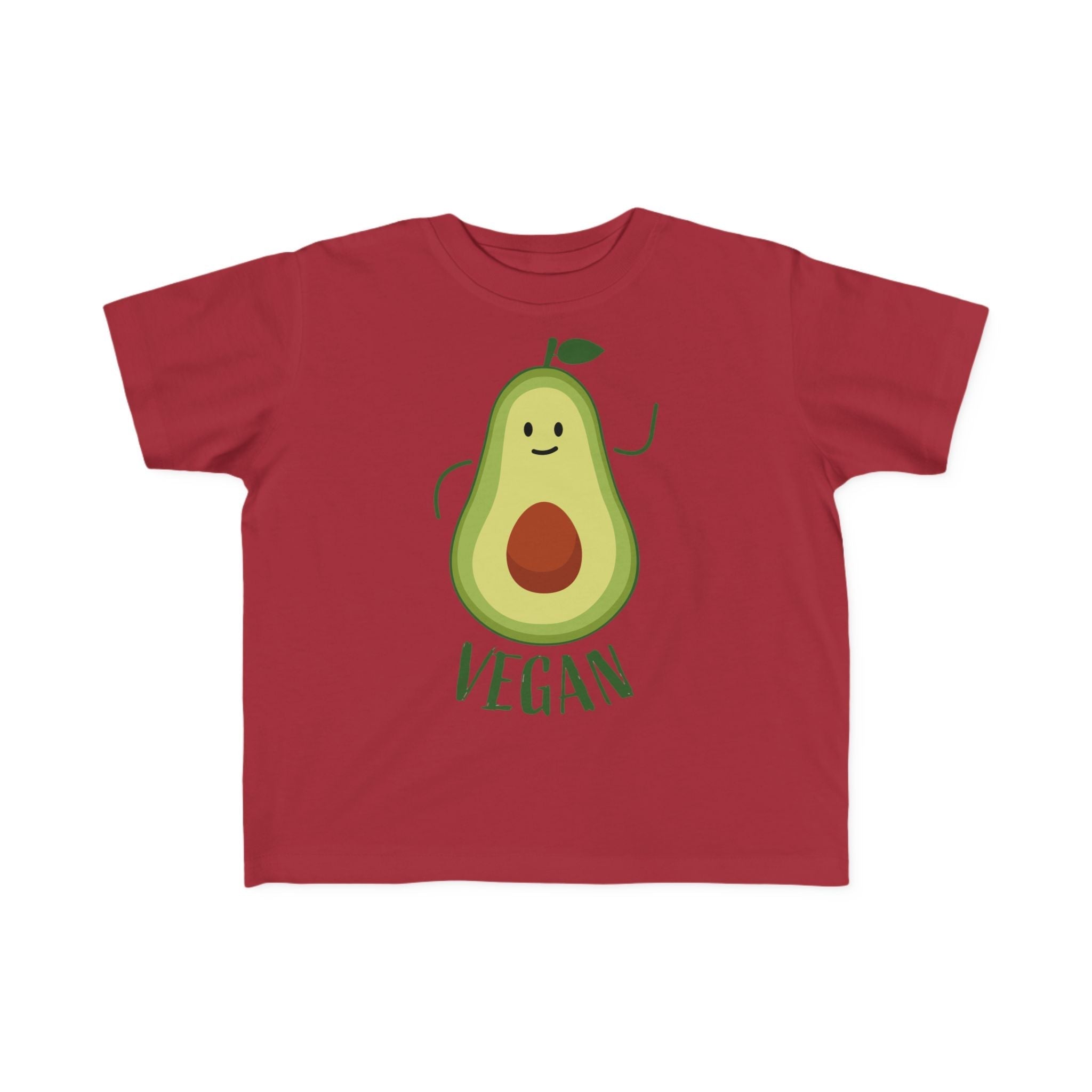 Cute Vegan Toddler Tee, Playful Avocado Shirt, Kid's Eco-Friendly T-Shirt, Gift for Vegan Families, Fun Everyday Wear Printify