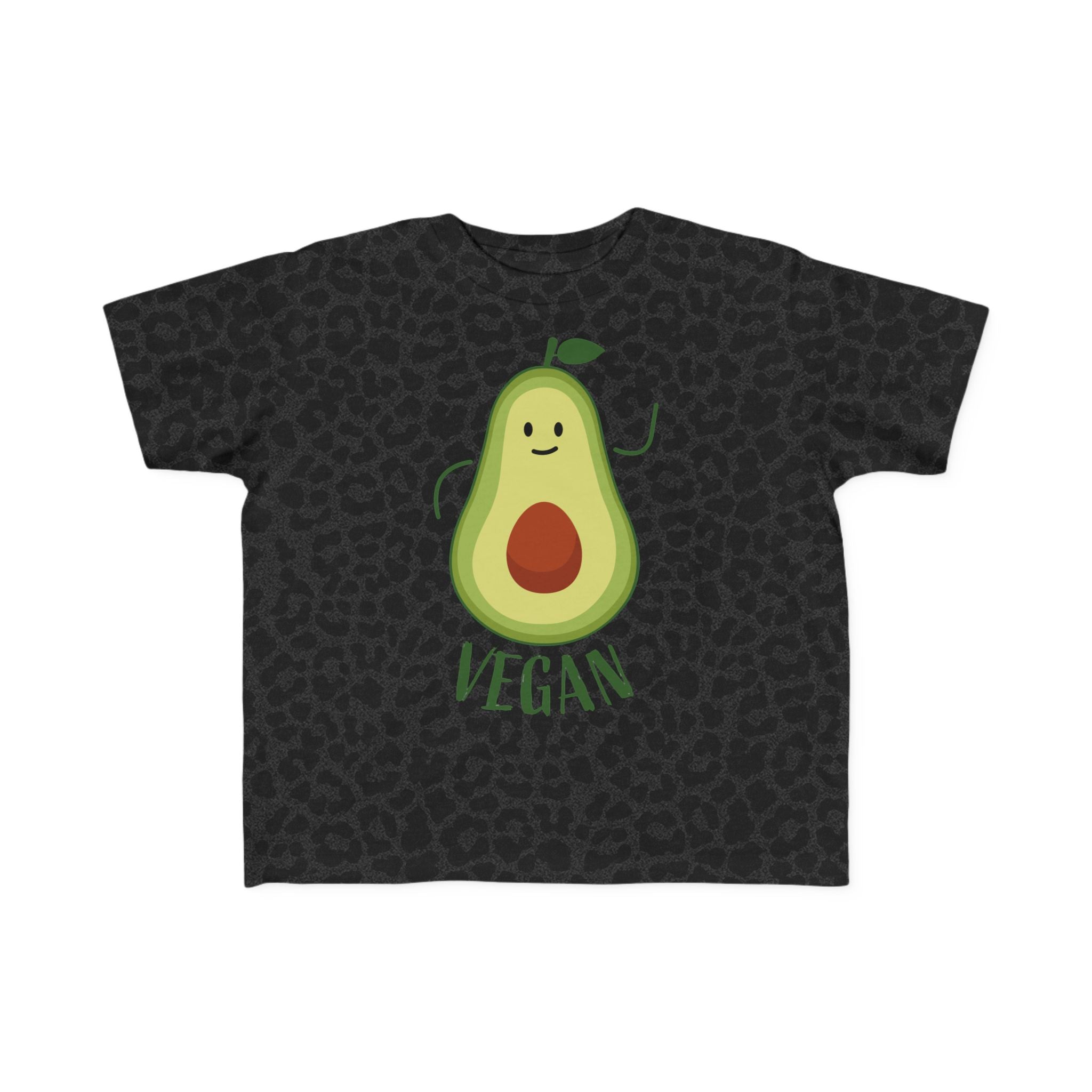 Cute Vegan Toddler Tee, Playful Avocado Shirt, Kid's Eco-Friendly T-Shirt, Gift for Vegan Families, Fun Everyday Wear Printify