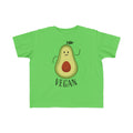 Cute Vegan Toddler Tee, Playful Avocado Shirt, Kid's Eco-Friendly T-Shirt, Gift for Vegan Families, Fun Everyday Wear Printify