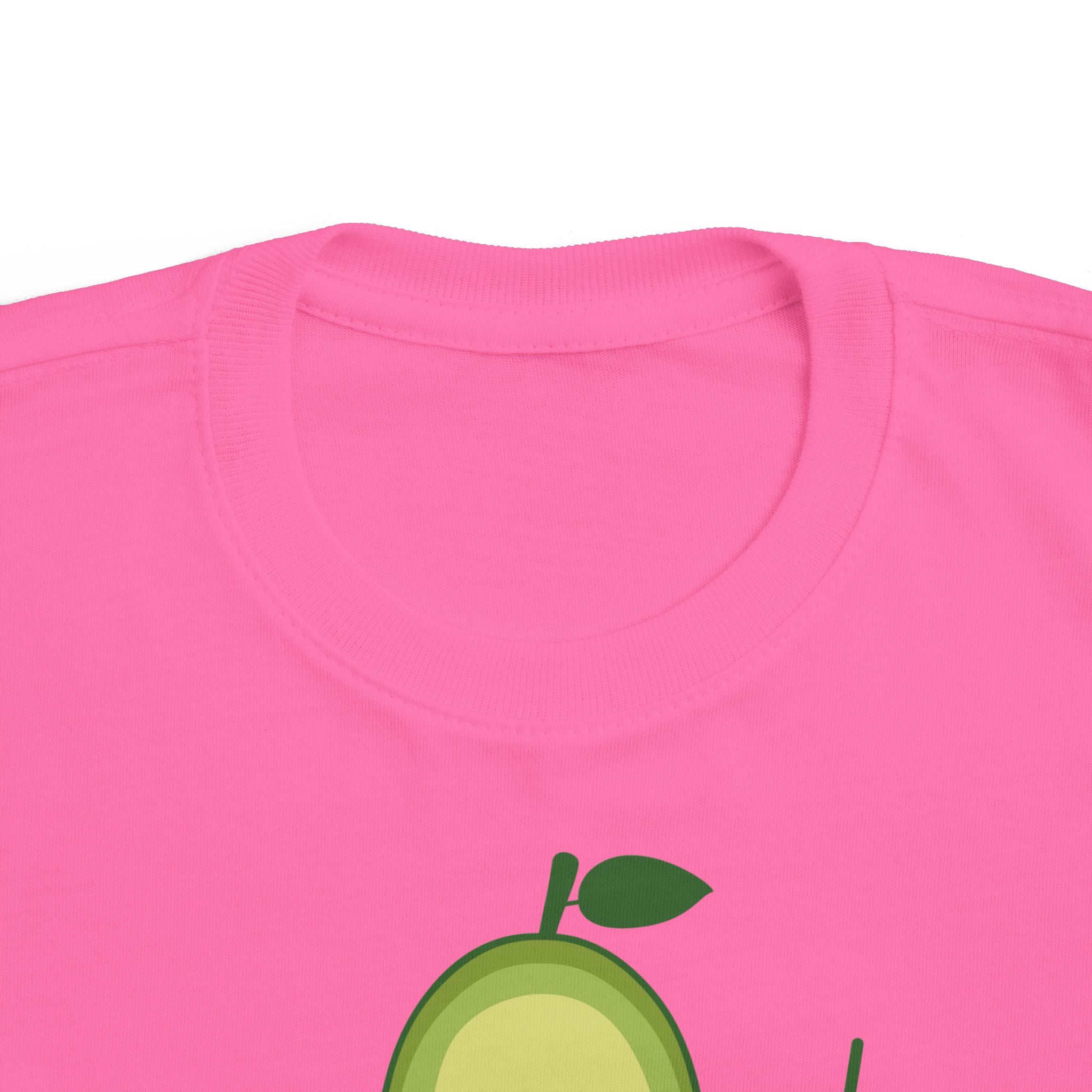 Cute Vegan Toddler Tee, Playful Avocado Shirt, Kid's Eco-Friendly T-Shirt, Gift for Vegan Families, Fun Everyday Wear Printify