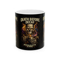 Death Before Decaf Skull Coffee Mug – Funny Gothic 11oz/15oz Ceramic Gift Printify