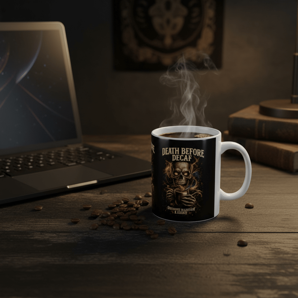 Death Before Decaf Dark Desk