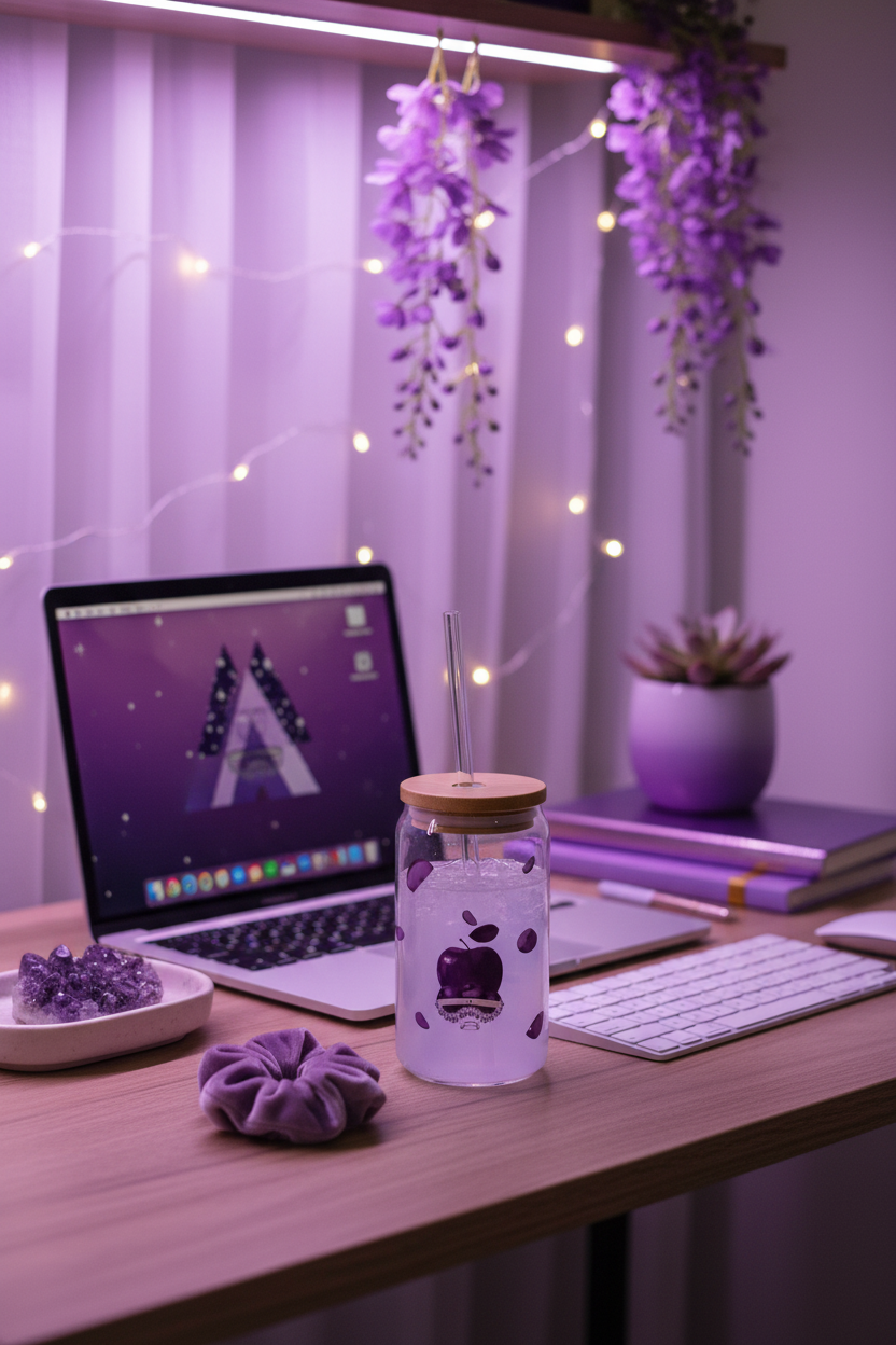 Desk Aesthetic - Glass Tumbler
