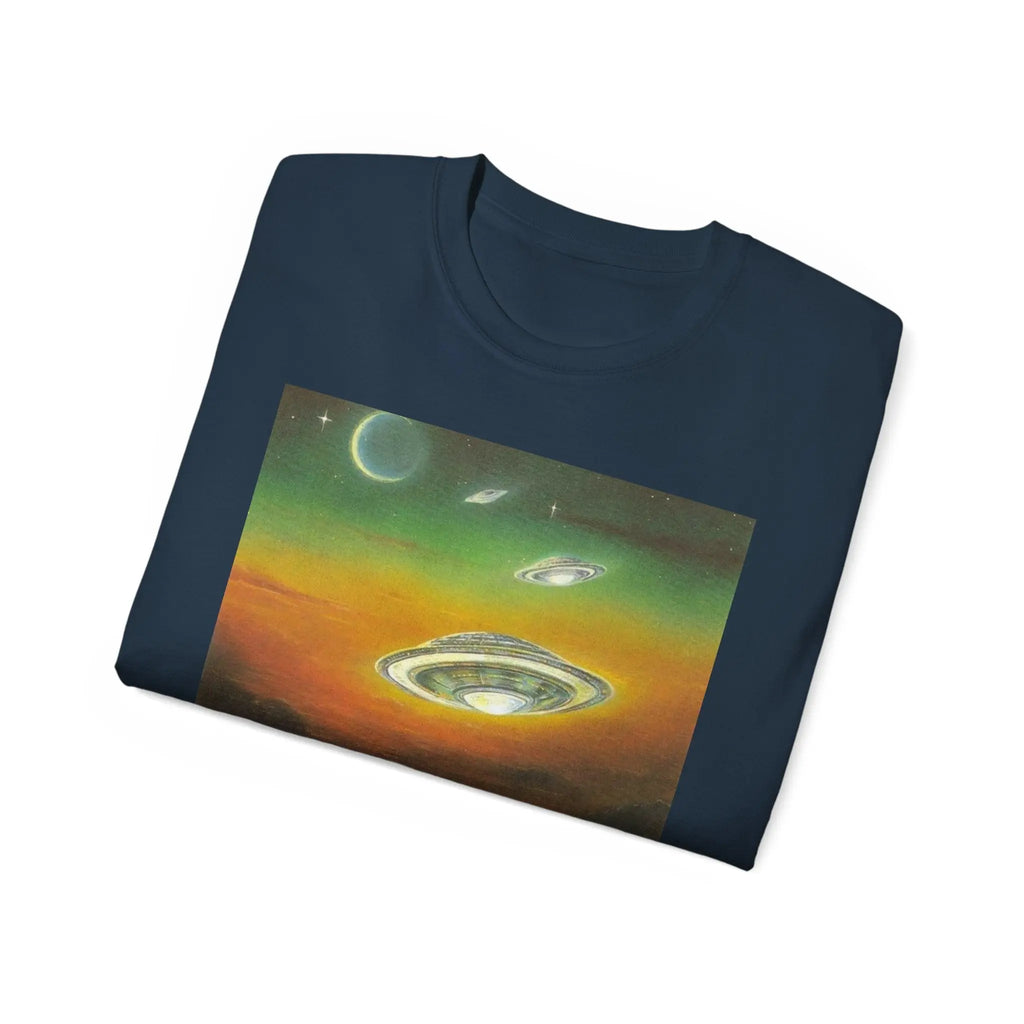 Dolphins UFOs Unisex Tee. Printify