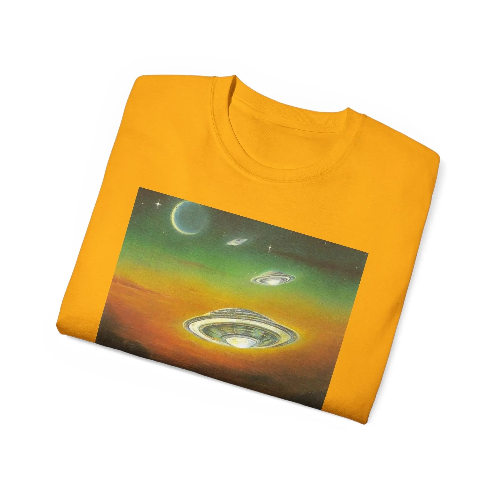 Dolphins UFOs Unisex Tee. Printify