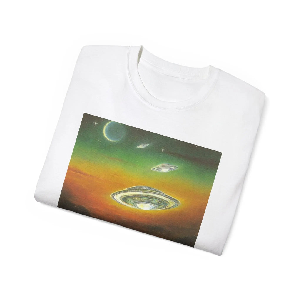 Dolphins UFOs Unisex Tee. Printify
