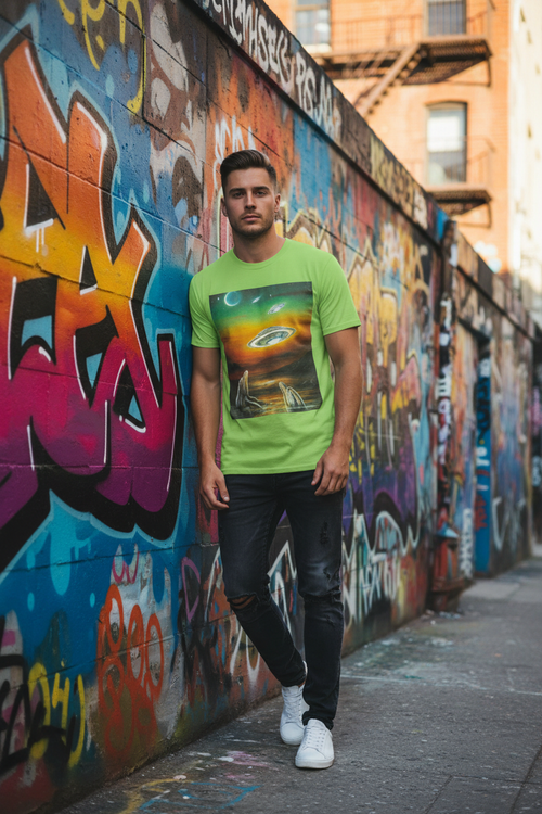 Colorful graffiti wall