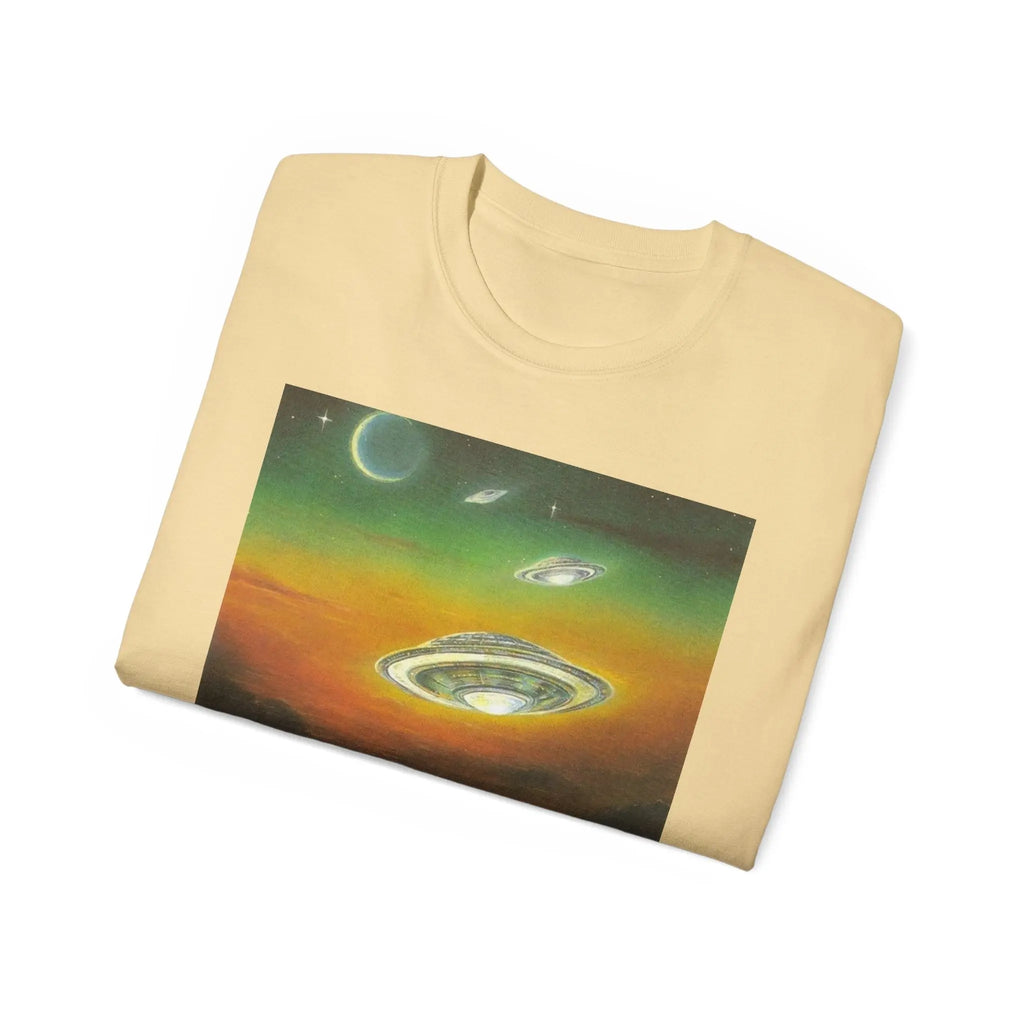 Dolphins UFOs Unisex Tee. Printify