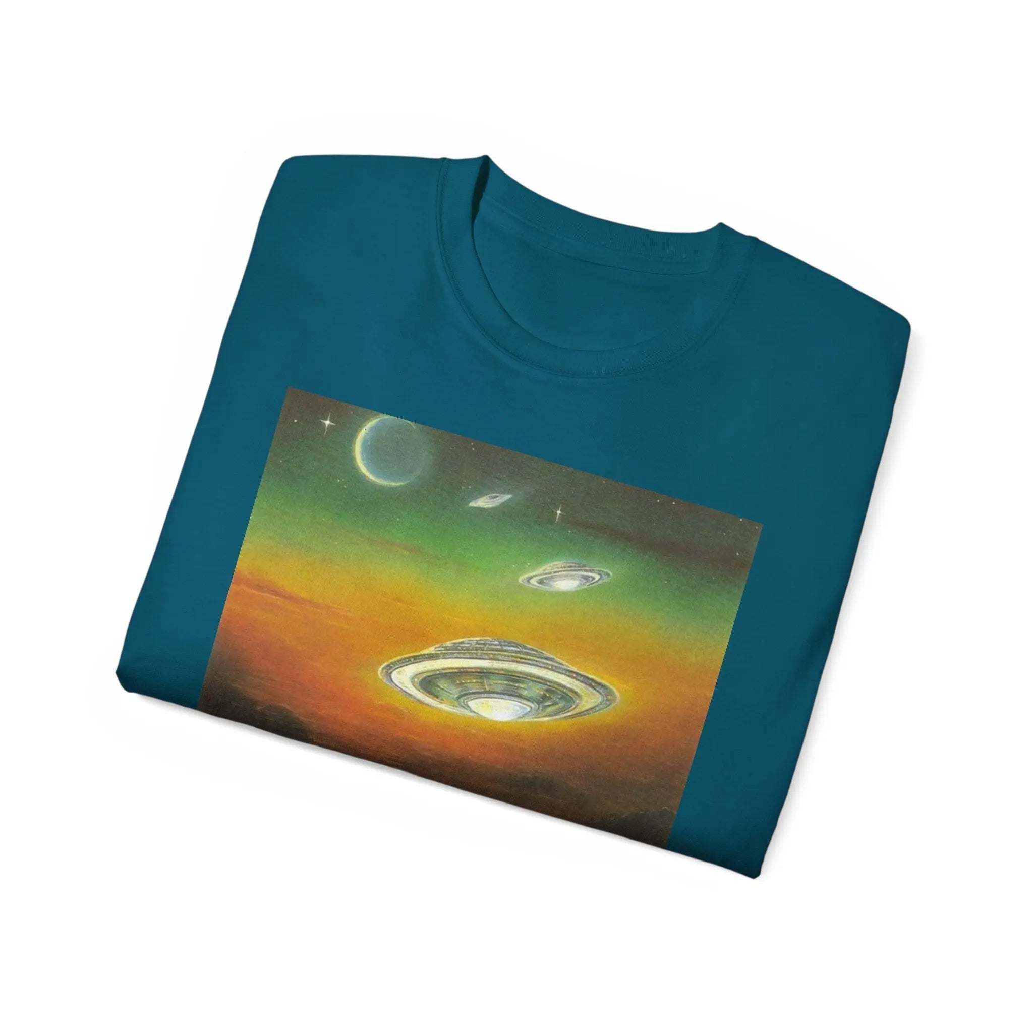 Dolphins UFOs Unisex Tee. Printify