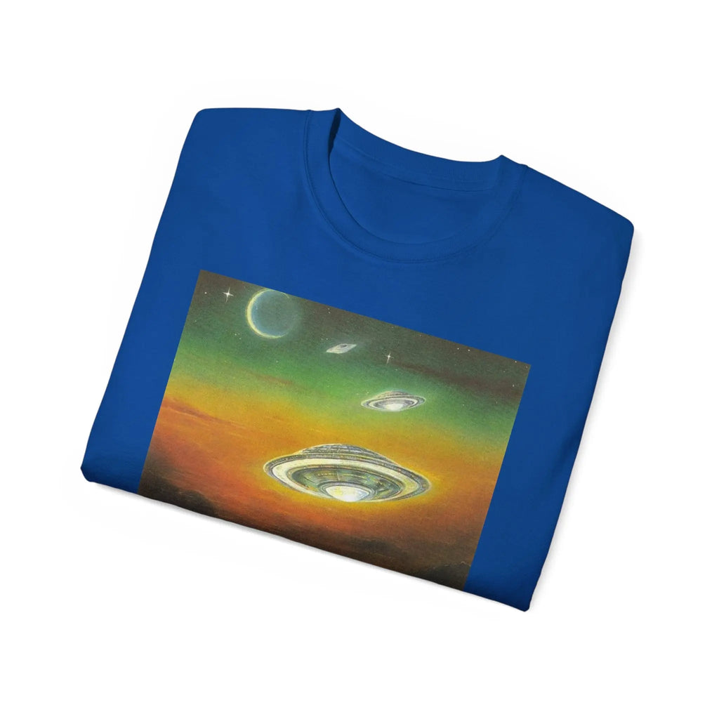 Dolphins UFOs Unisex Tee. Printify