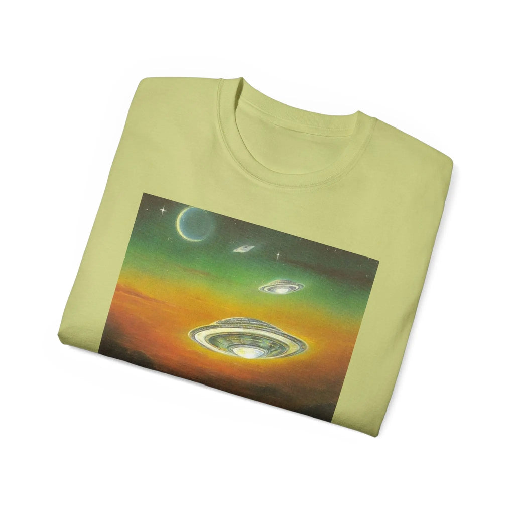 Dolphins UFOs Unisex Tee. Printify