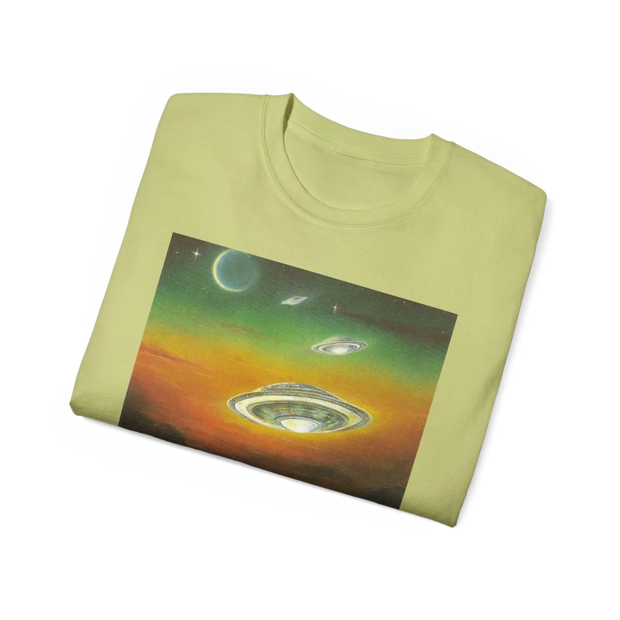 Dolphins UFOs Unisex Tee. Printify