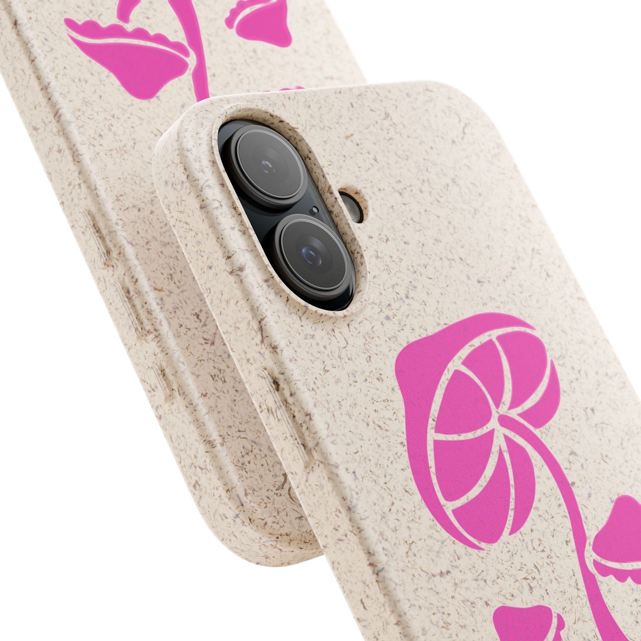 Eco-Friendly Phone Case with Pink Mushroom Design, Biodegradable Phone Cover, Sustainable Gift for Nature Lovers, Earth Day Gift, Cute Phone Printify