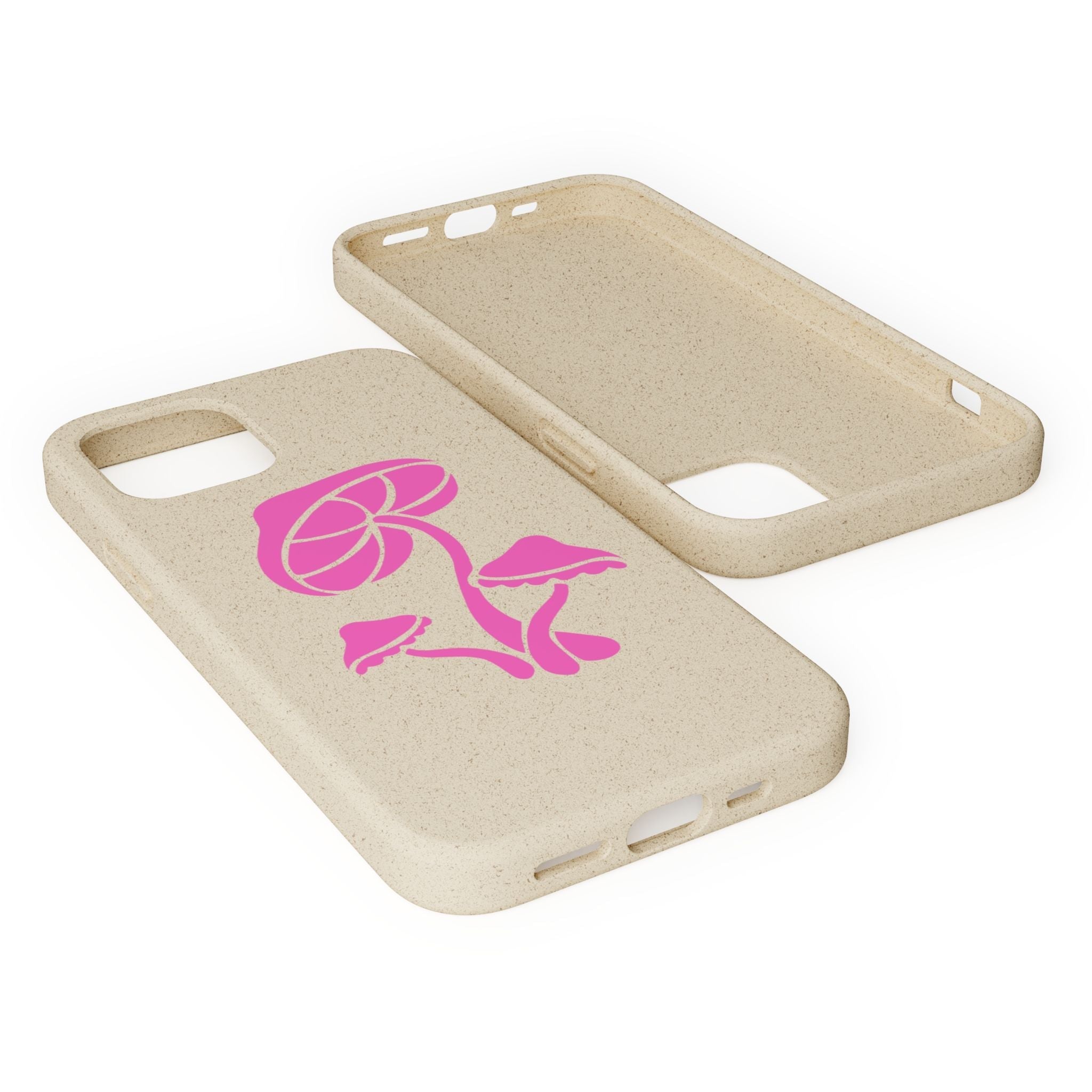 Eco-Friendly Phone Case with Pink Mushroom Design, Biodegradable Phone Cover, Sustainable Gift for Nature Lovers, Earth Day Gift, Cute Phone Printify