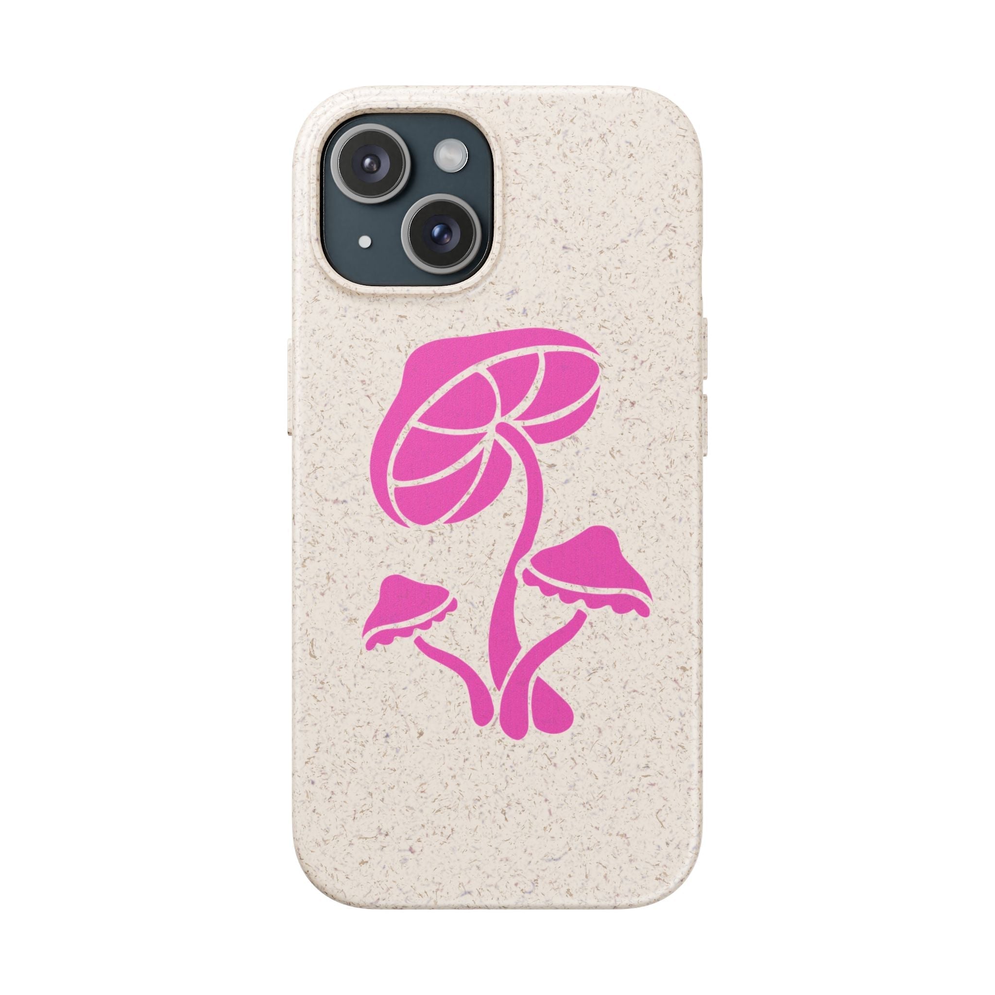 Eco-Friendly Phone Case with Pink Mushroom Design, Biodegradable Phone Cover, Sustainable Gift for Nature Lovers, Earth Day Gift, Cute Phone Printify