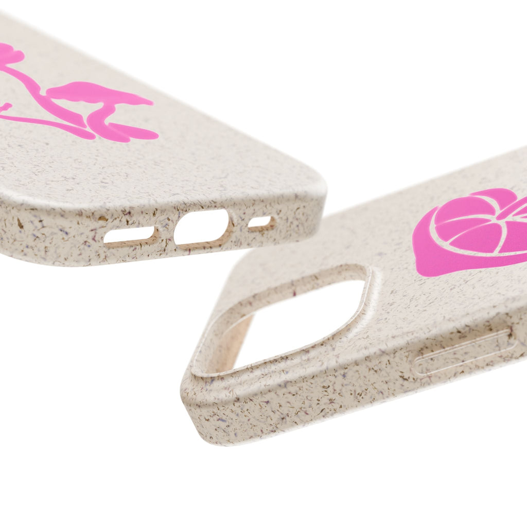 Eco-Friendly Phone Case with Pink Mushroom Design, Biodegradable Phone Cover, Sustainable Gift for Nature Lovers, Earth Day Gift, Cute Phone Printify