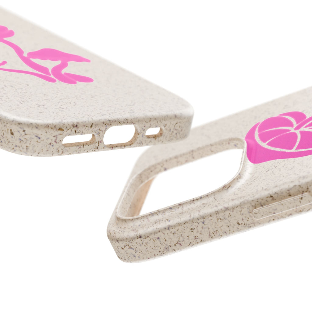 Eco-Friendly Phone Case with Pink Mushroom Design, Biodegradable Phone Cover, Sustainable Gift for Nature Lovers, Earth Day Gift, Cute Phone Printify