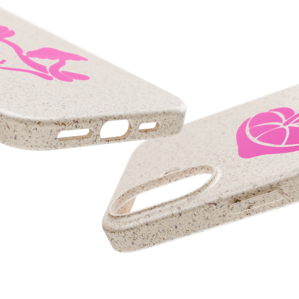 Eco-Friendly Phone Case with Pink Mushroom Design, Biodegradable Phone Cover, Sustainable Gift for Nature Lovers, Earth Day Gift, Cute Phone Printify