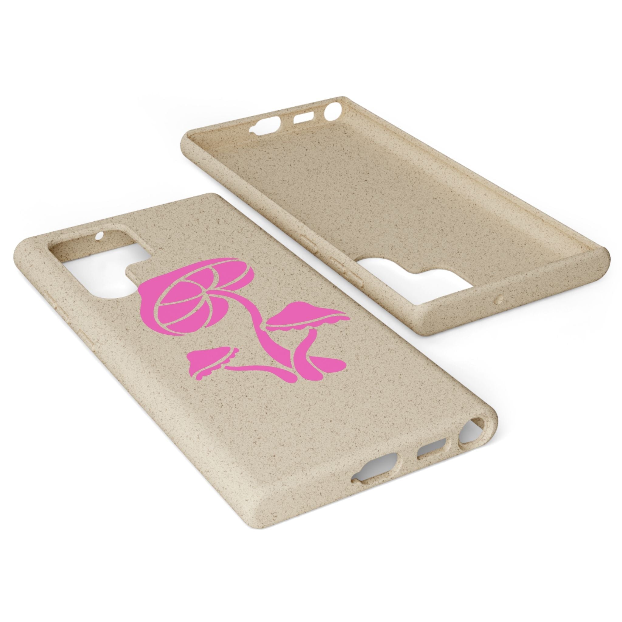 Eco-Friendly Phone Case with Pink Mushroom Design, Biodegradable Phone Cover, Sustainable Gift for Nature Lovers, Earth Day Gift, Cute Phone Printify