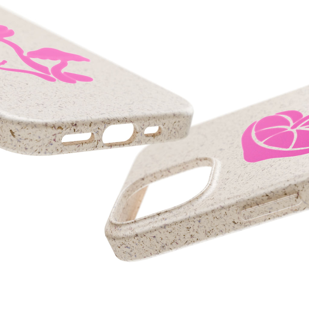 Eco-Friendly Phone Case with Pink Mushroom Design, Biodegradable Phone Cover, Sustainable Gift for Nature Lovers, Earth Day Gift, Cute Phone