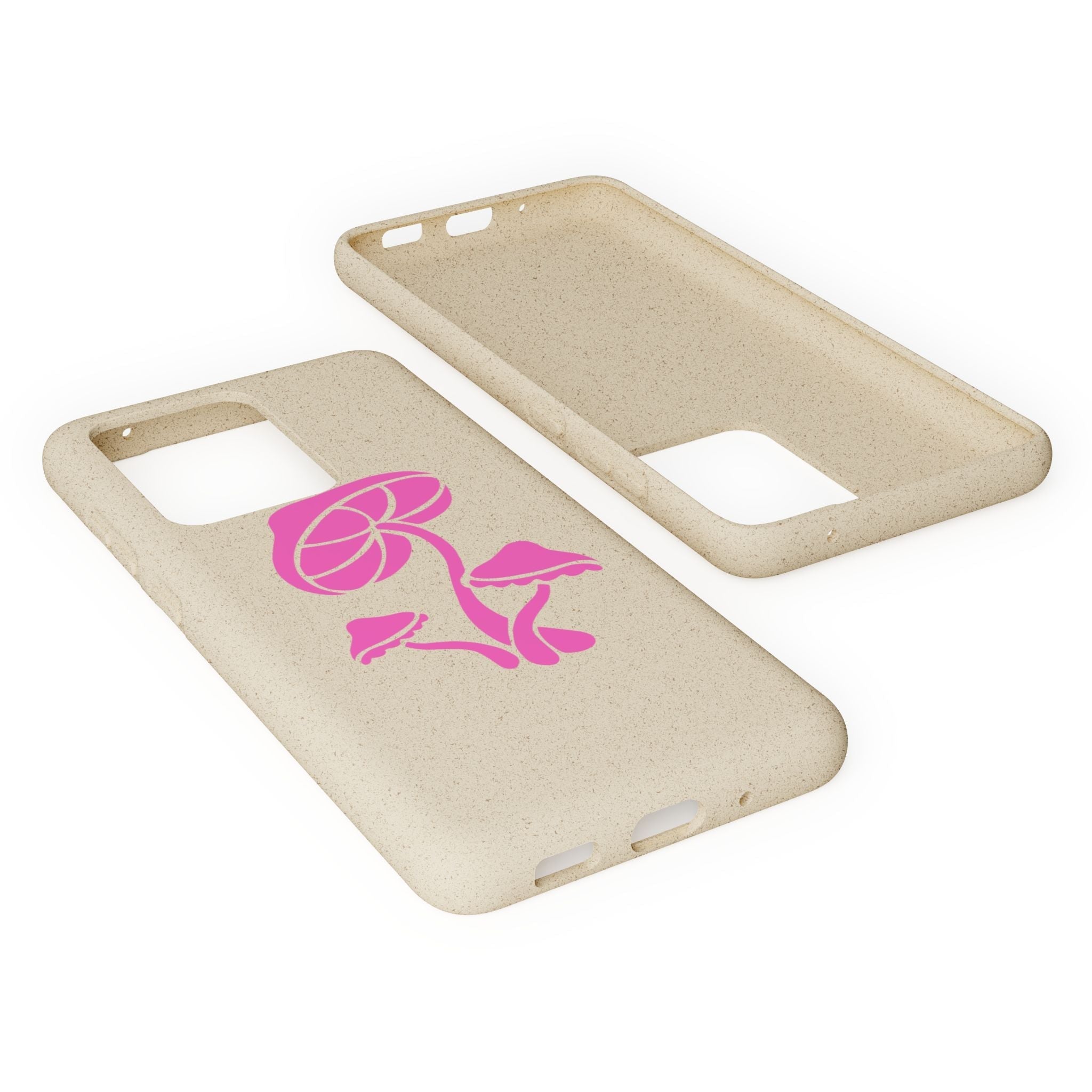 Eco-Friendly Phone Case with Pink Mushroom Design, Biodegradable Phone Cover, Sustainable Gift for Nature Lovers, Earth Day Gift, Cute Phone Printify