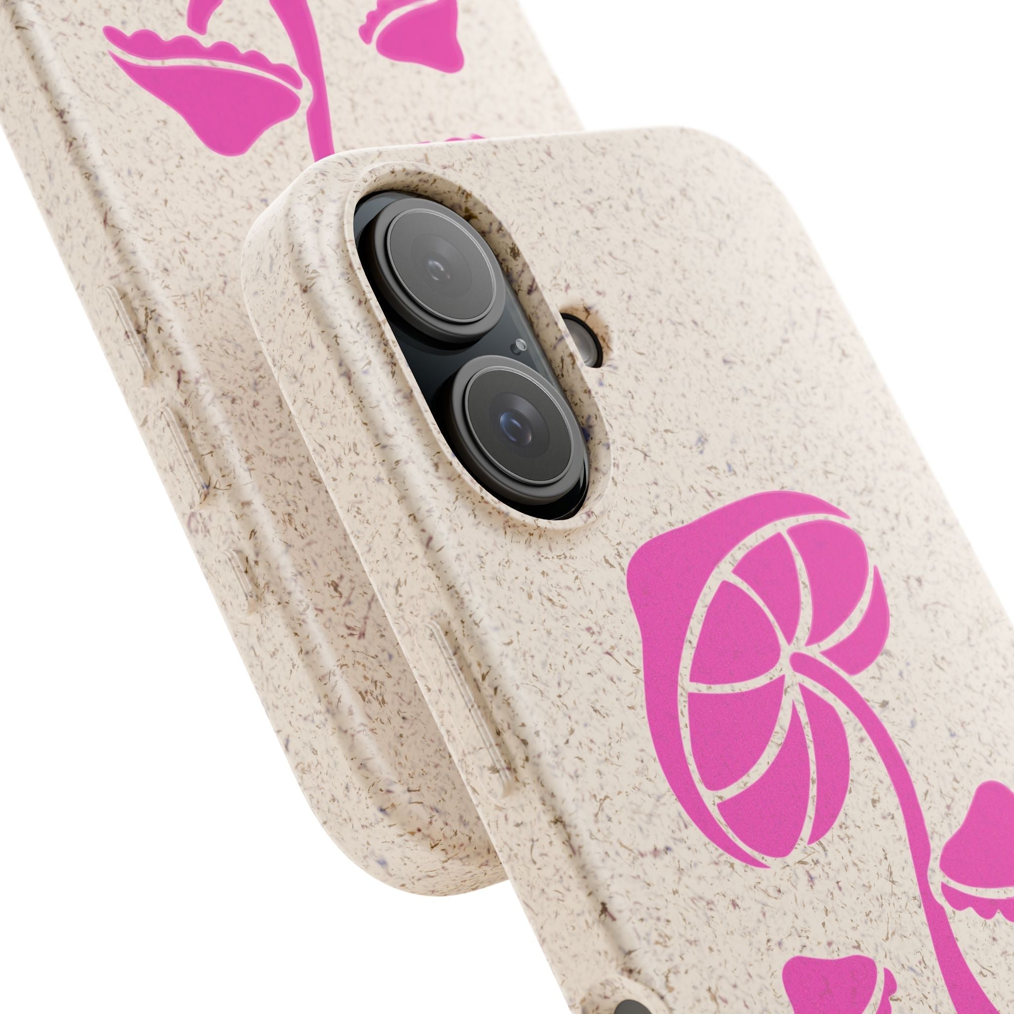 Eco-Friendly Phone Case with Pink Mushroom Design, Biodegradable Phone Cover, Sustainable Gift for Nature Lovers, Earth Day Gift, Cute Phone Printify