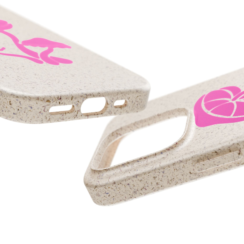 Eco-Friendly Phone Case with Pink Mushroom Design, Biodegradable Phone Cover, Sustainable Gift for Nature Lovers, Earth Day Gift, Cute Phone