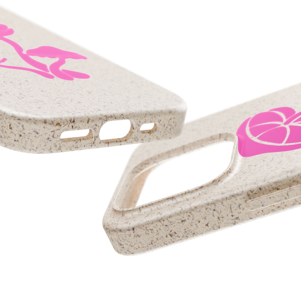 Eco-Friendly Phone Case with Pink Mushroom Design, Biodegradable Phone Cover, Sustainable Gift for Nature Lovers, Earth Day Gift, Cute Phone