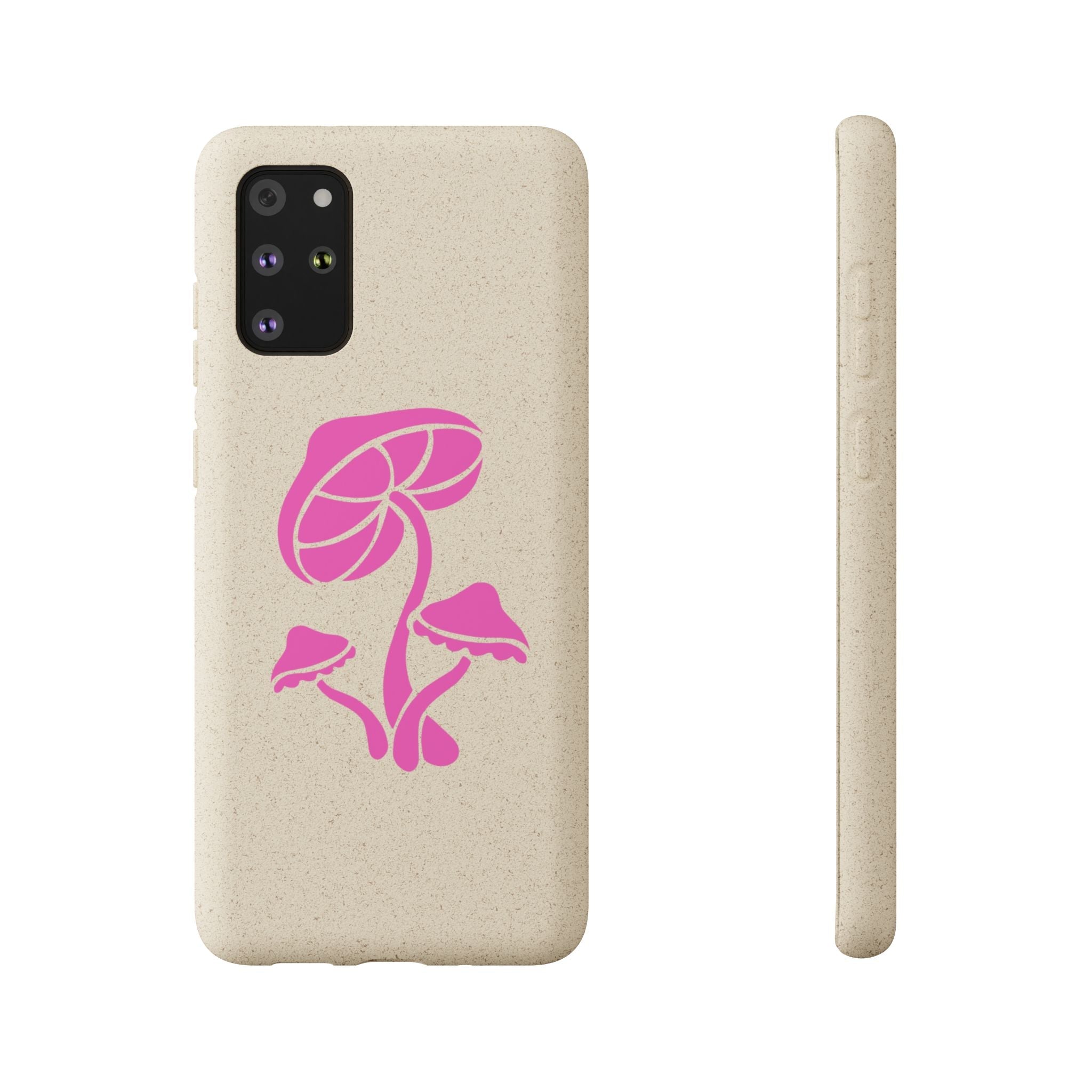 Eco-Friendly Phone Case with Pink Mushroom Design, Biodegradable Phone Cover, Sustainable Gift for Nature Lovers, Earth Day Gift, Cute Phone Printify
