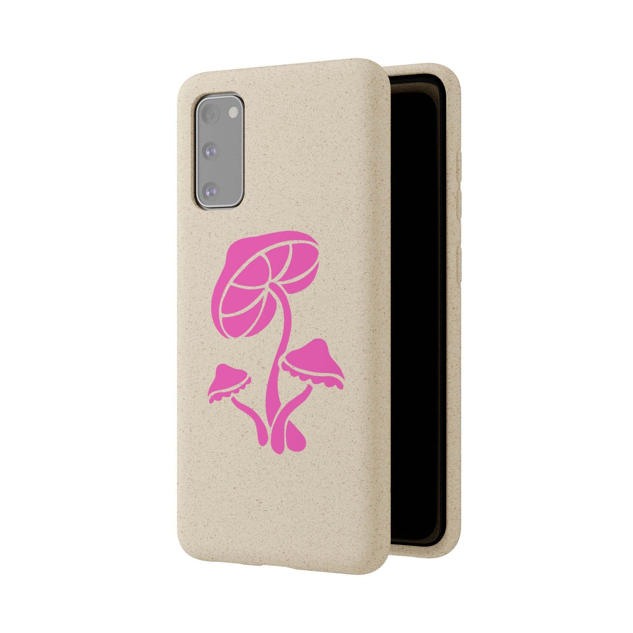 Eco-Friendly Phone Case with Pink Mushroom Design, Biodegradable Phone Cover, Sustainable Gift for Nature Lovers, Earth Day Gift, Cute Phone Printify