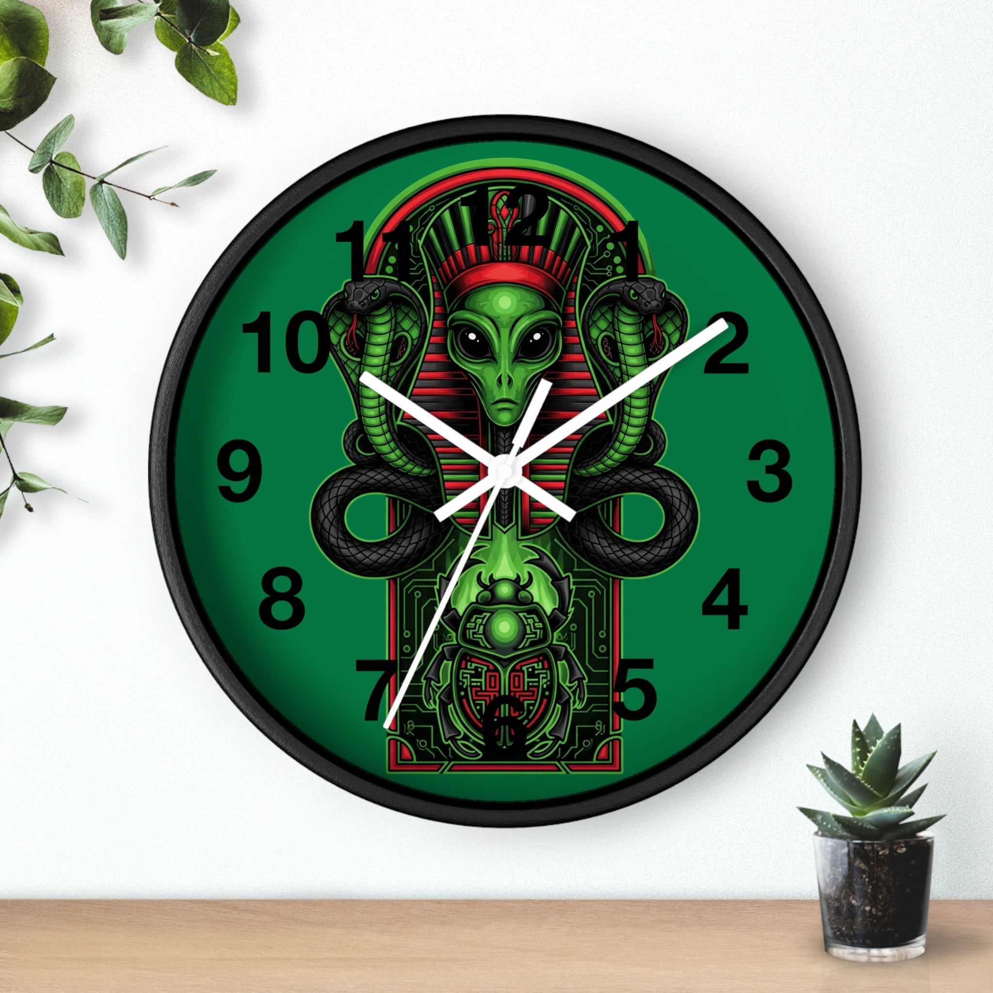 Egyptian alien Wall Clock Printify