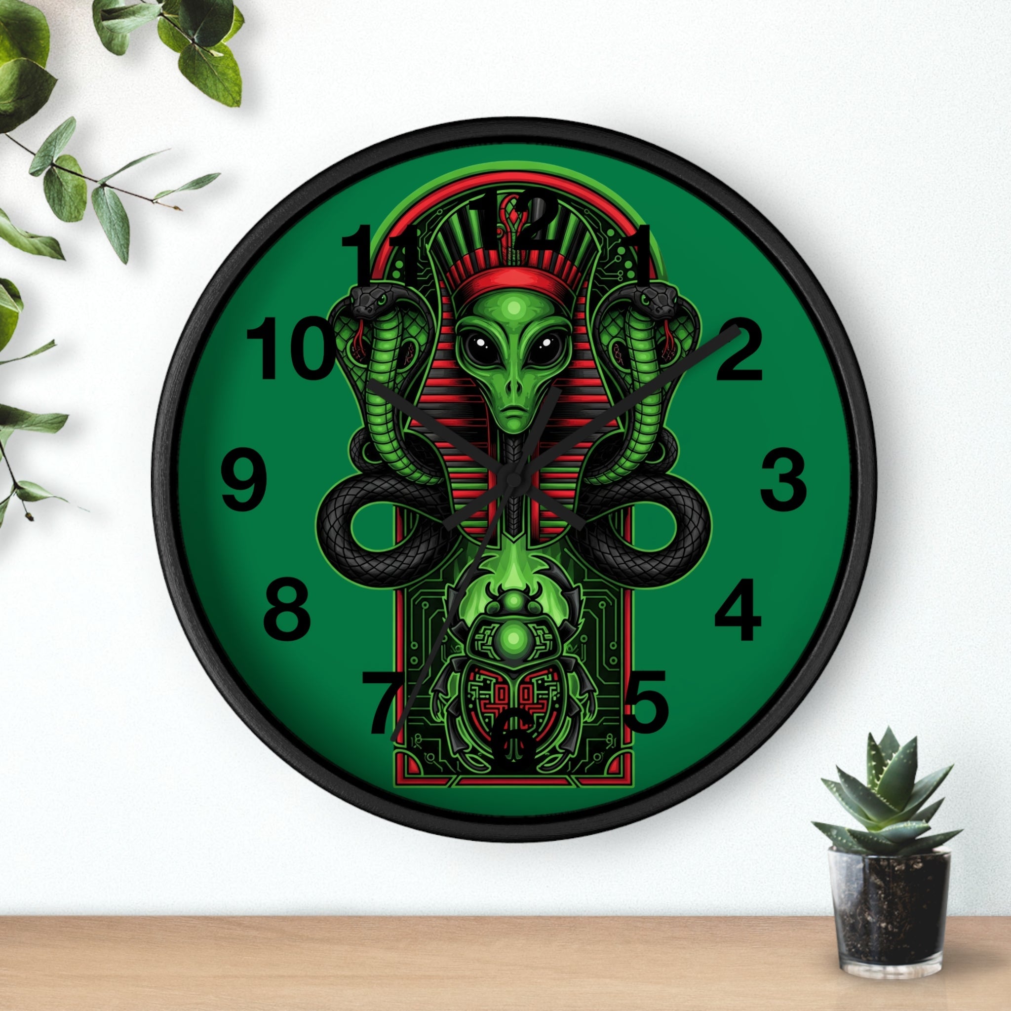 Egyptian alien Wall Clock Printify