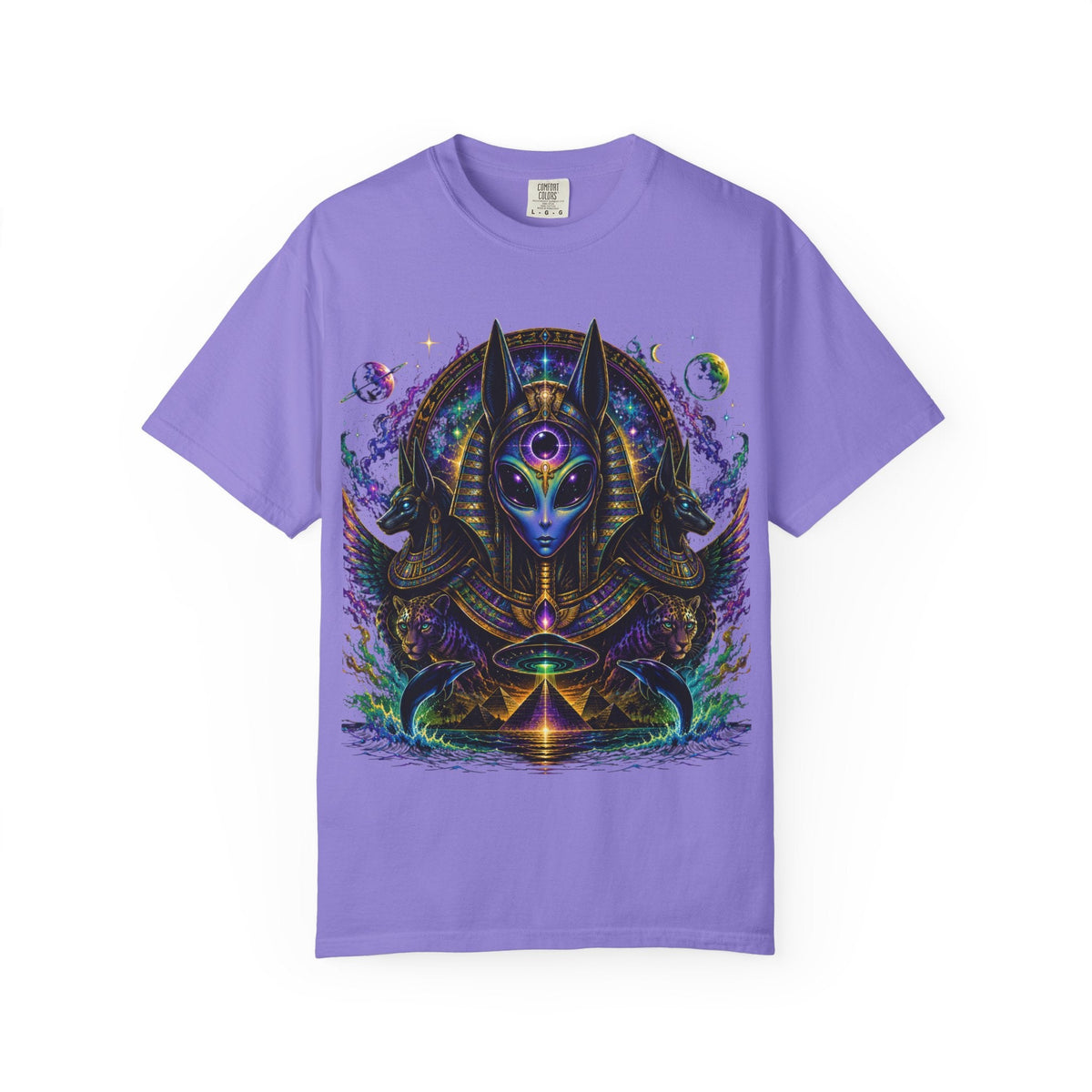 Egyptian Anubis Mystic T-Shirt — Psychedelic Spiritual Graphic Tee