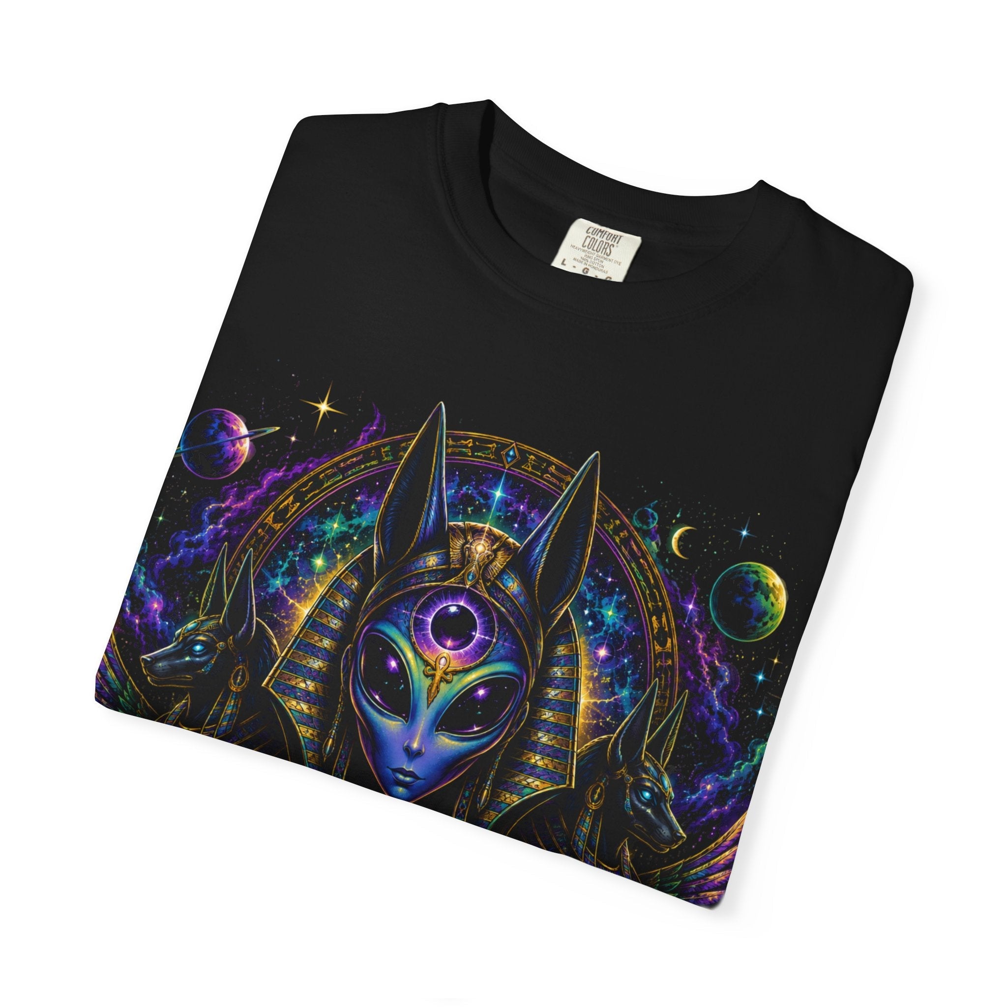 Egyptian Anubis Mystic T-Shirt — Psychedelic Spiritual Graphic Tee