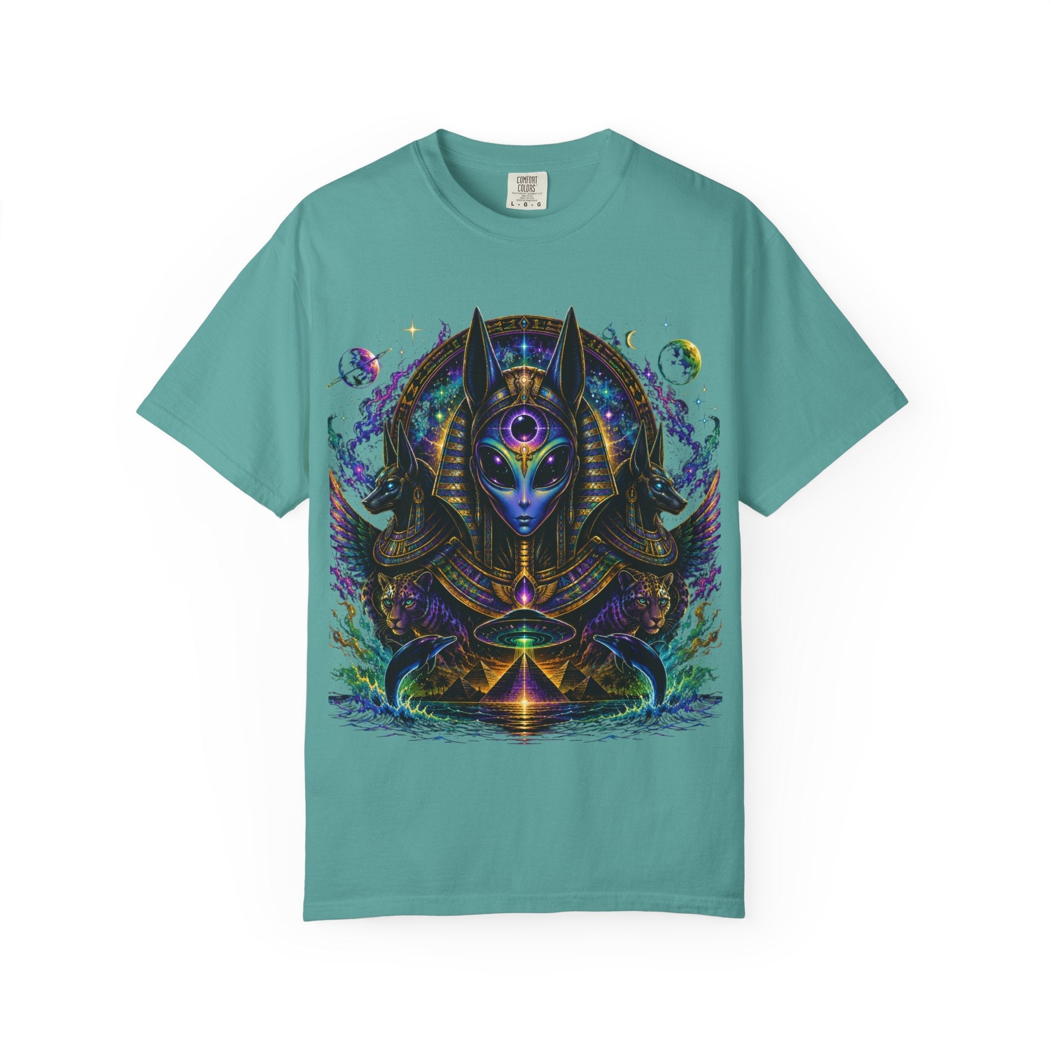 Egyptian Anubis Mystic T-Shirt — Psychedelic Spiritual Graphic Tee