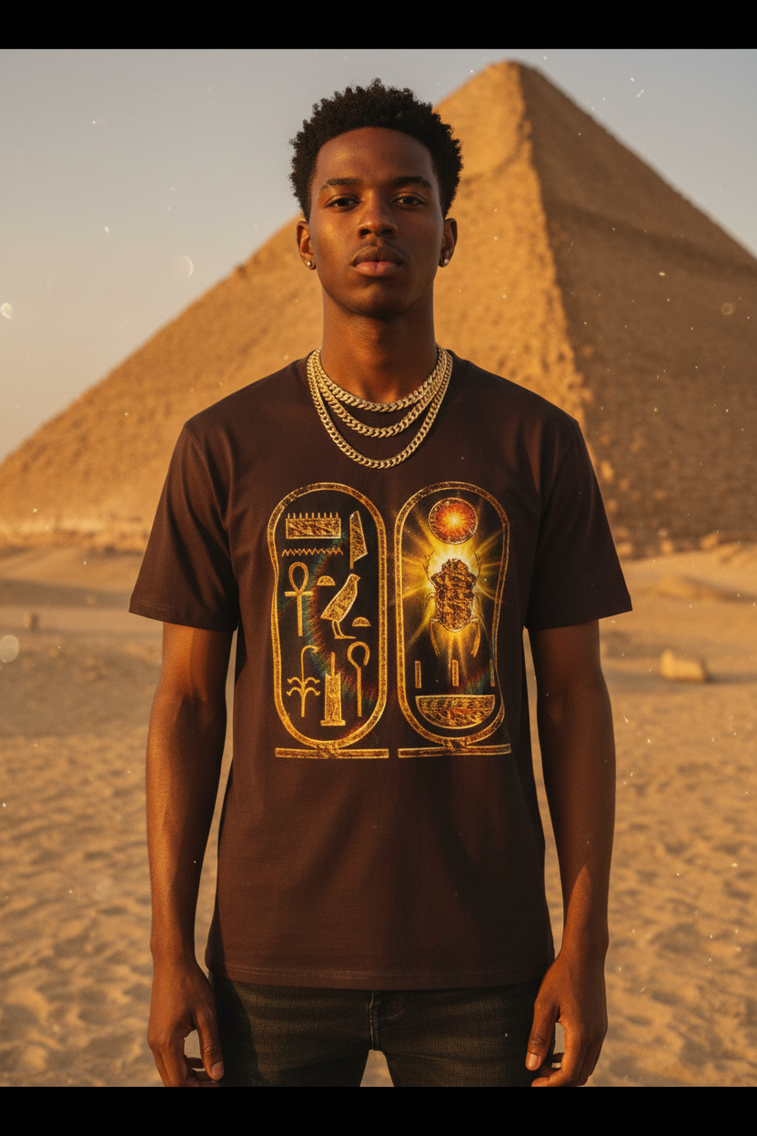 Egyptian Cartouche Dark Brown — Desert Gold Lifestyle